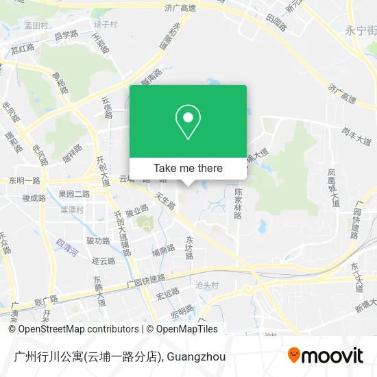 广州行川公寓(云埔一路分店) map