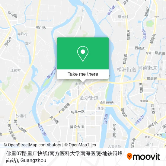 佛里07路里广快线(南方医科大学南海医院-地铁浔峰岗站) map