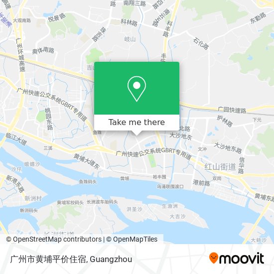 广州市黄埔平价住宿 map