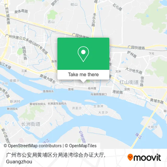 广州市公安局黄埔区分局港湾综合办证大厅 map