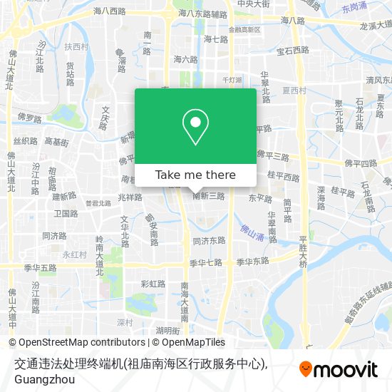 交通违法处理终端机(祖庙南海区行政服务中心) map