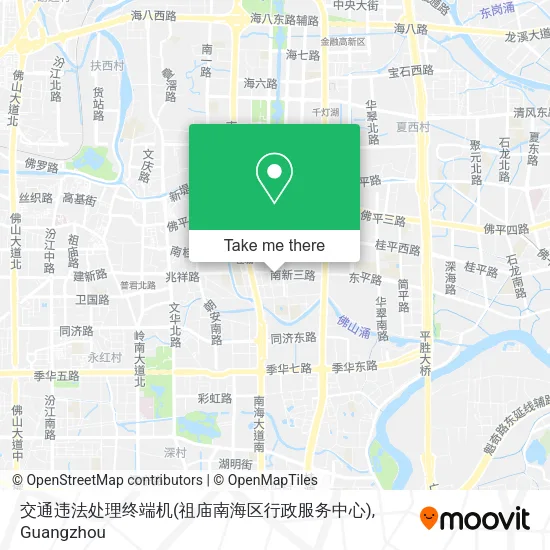 交通违法处理终端机(祖庙南海区行政服务中心) map
