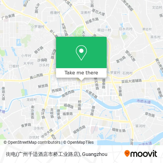 街电(广州千适酒店市桥工业路店) map