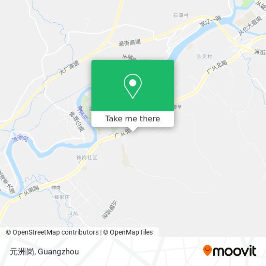 元洲岗 map
