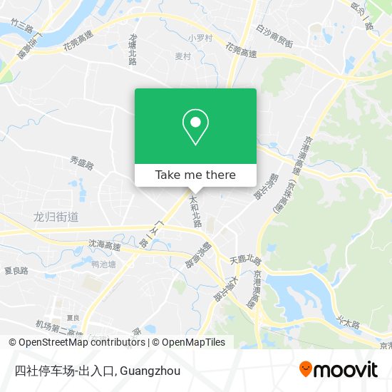 四社停车场-出入口 map