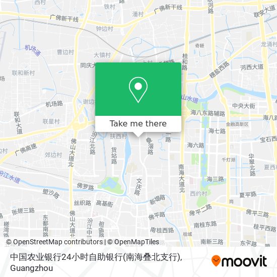中国农业银行24小时自助银行(南海叠北支行) map