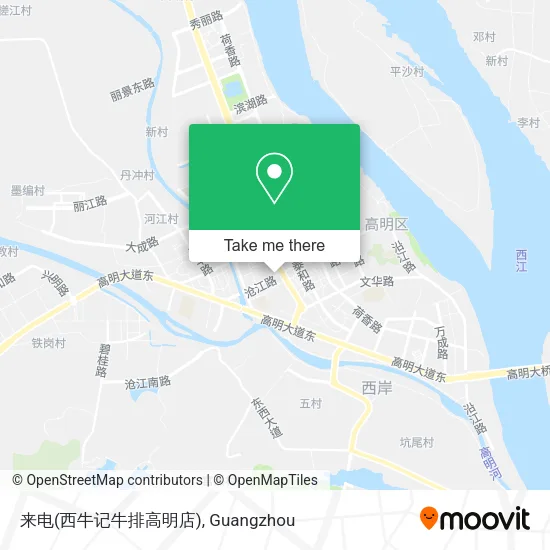 来电(西牛记牛排高明店) map