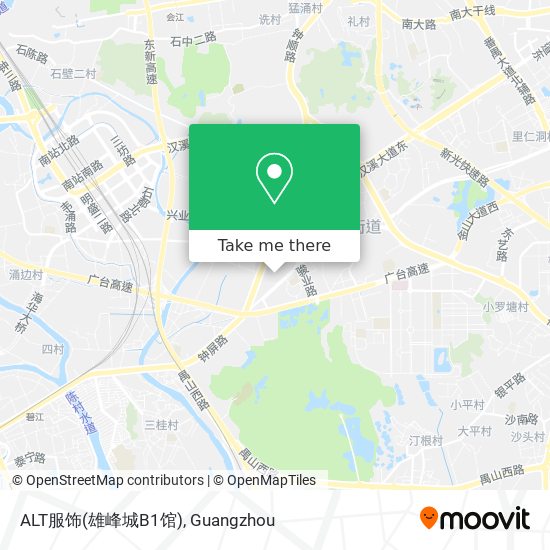 ALT服饰(雄峰城B1馆) map
