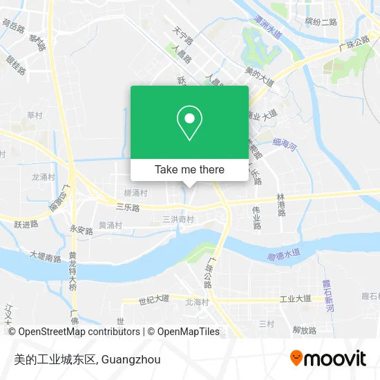 美的工业城东区 map