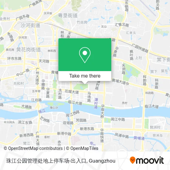 珠江公园管理处地上停车场-出入口 map