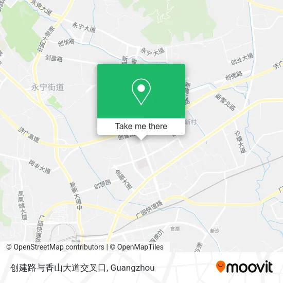 创建路与香山大道交叉口 map