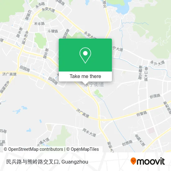 民兵路与熊岭路交叉口 map