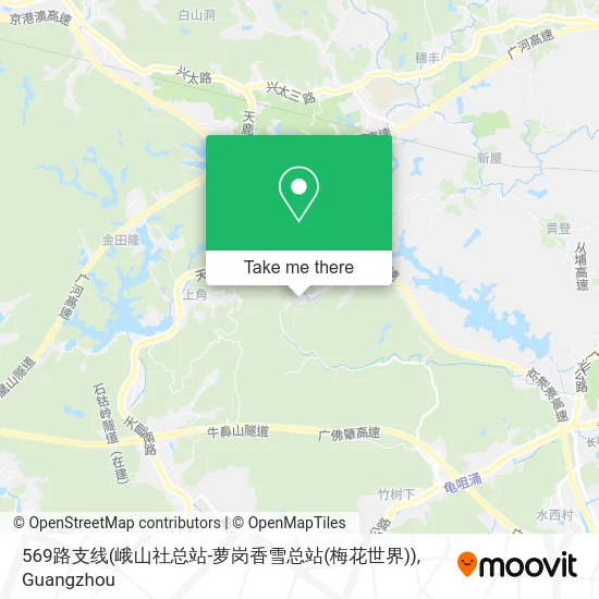569路支线(峨山社总站-萝岗香雪总站(梅花世界)) map