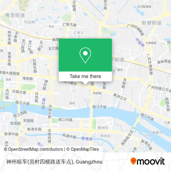 神州租车(员村四横路送车点) map