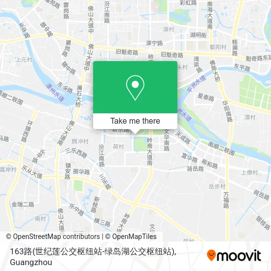 163路(世纪莲公交枢纽站-绿岛湖公交枢纽站) map