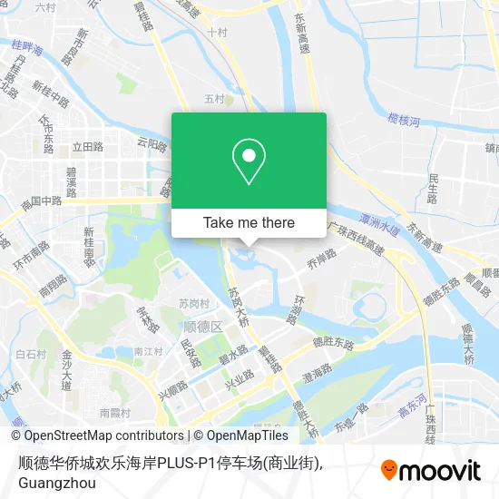 顺德华侨城欢乐海岸PLUS-P1停车场(商业街) map