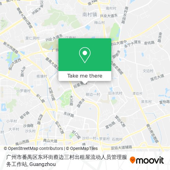 广州市番禺区东环街蔡边三村出租屋流动人员管理服务工作站 map