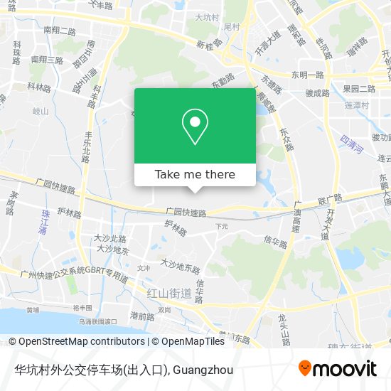 华坑村外公交停车场(出入口) map