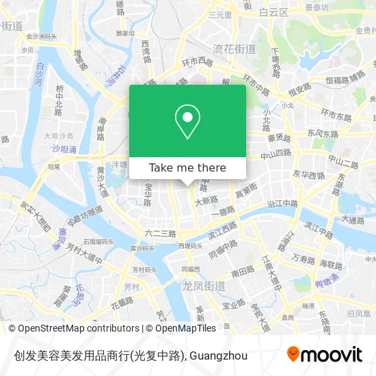 创发美容美发用品商行(光复中路) map