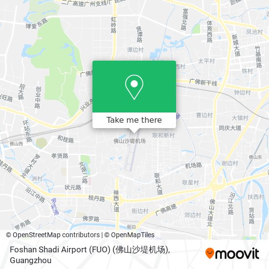 Foshan Shadi Airport (FUO) (佛山沙堤机场) map
