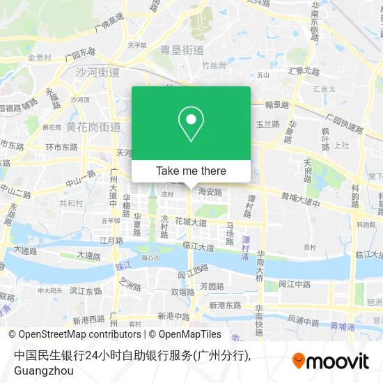 中国民生银行24小时自助银行服务(广州分行) map
