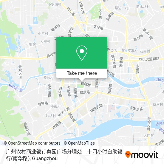 广州农村商业银行奥园广场分理处二十四小时自助银行(南华路) map