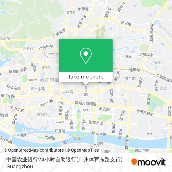 中国农业银行24小时自助银行(广州体育东路支行) map