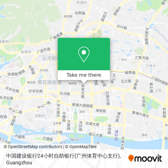 中国建设银行24小时自助银行(广州体育中心支行) map