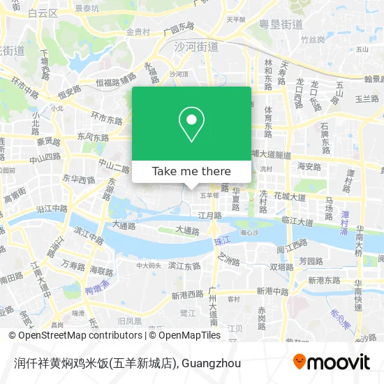 润仟祥黄焖鸡米饭(五羊新城店) map