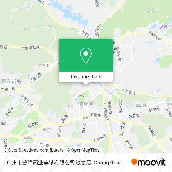 广州市普晖药业连锁有限公司敏捷店 map