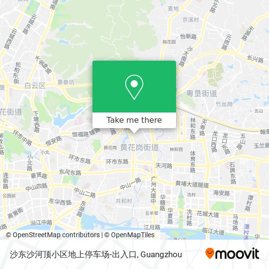 沙东沙河顶小区地上停车场-出入口 map