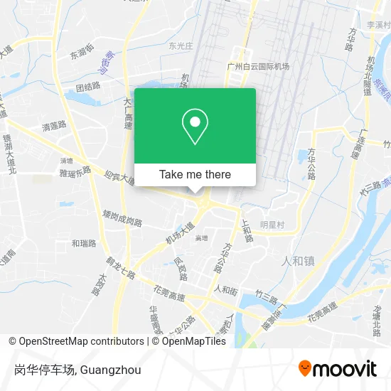 岗华停车场 map