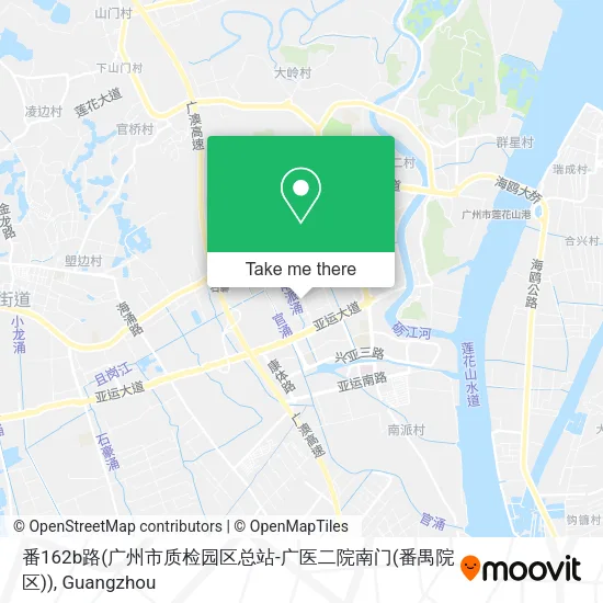 番162b路(广州市质检园区总站-广医二院南门(番禺院区)) map