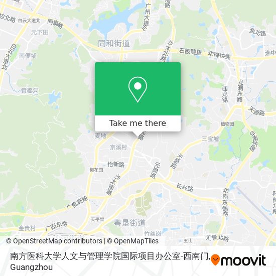南方医科大学人文与管理学院国际项目办公室-西南门 map