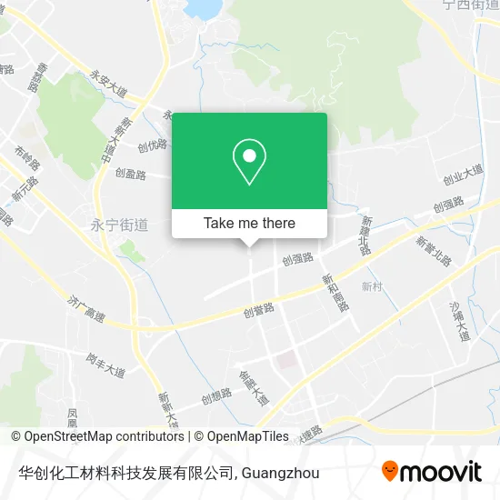华创化工材料科技发展有限公司 map
