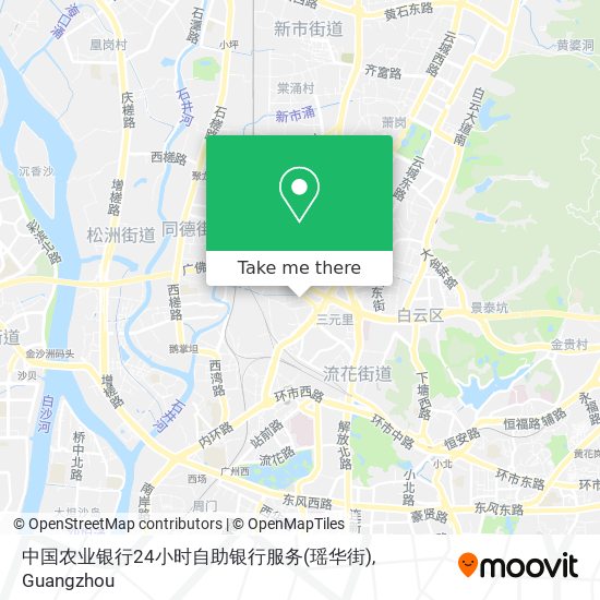 中国农业银行24小时自助银行服务(瑶华街) map