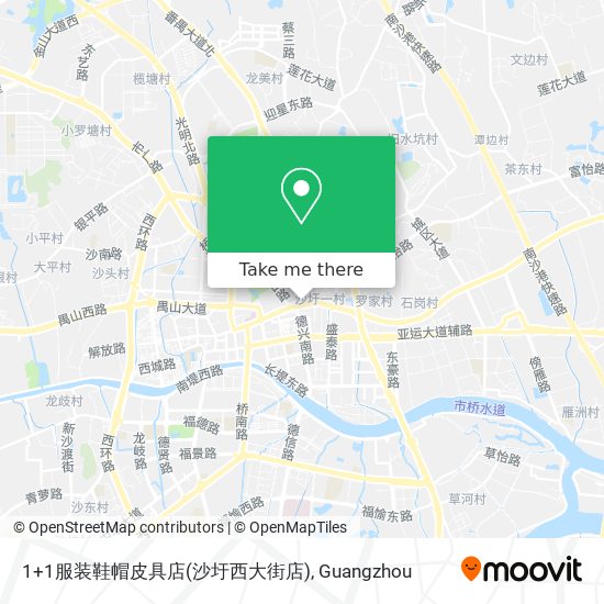 1+1服装鞋帽皮具店(沙圩西大街店) map