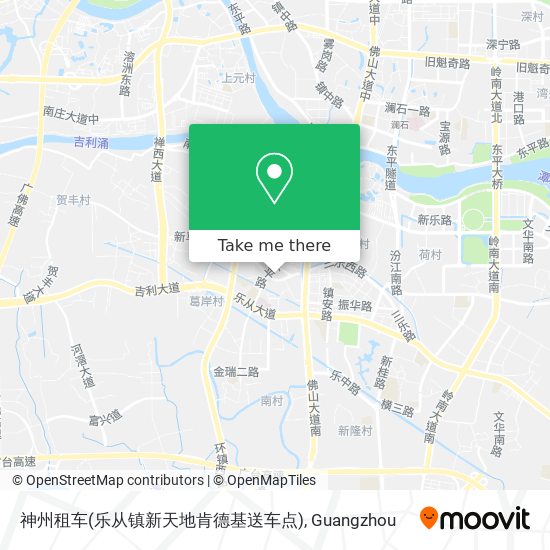 神州租车(乐从镇新天地肯德基送车点) map