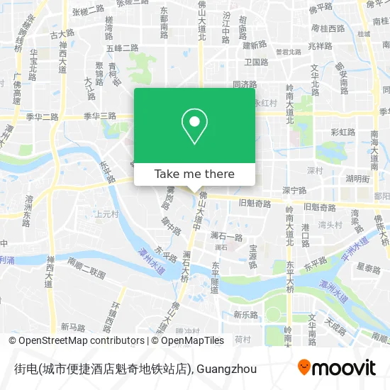 街电(城市便捷酒店魁奇地铁站店) map