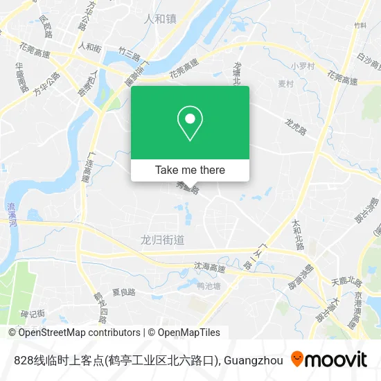 828线临时上客点(鹤亭工业区北六路口) map
