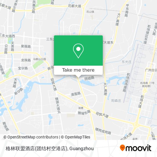 格林联盟酒店(团结村空港店) map