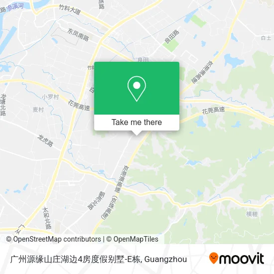 广州源缘山庄湖边4房度假别墅-E栋 map