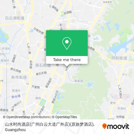 山水时尚酒店(广州白云大道广外店)(原旅梦酒店) map