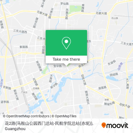 花2路(马鞍山公园西门总站-民航学院总站(赤坭)) map