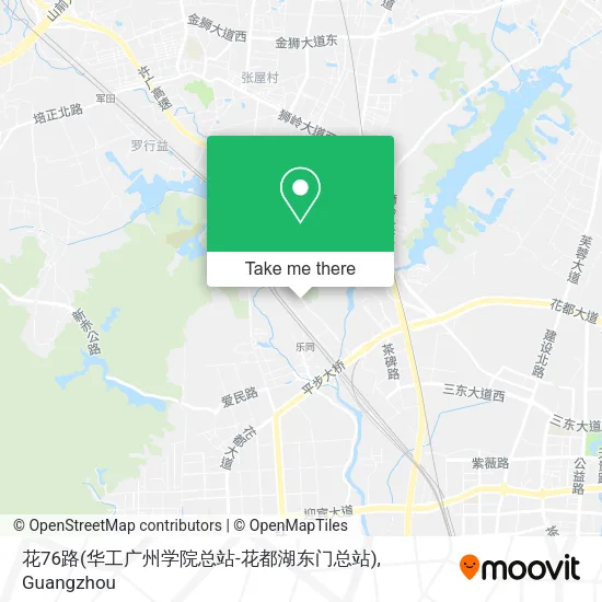 花76路(华工广州学院总站-花都湖东门总站) map