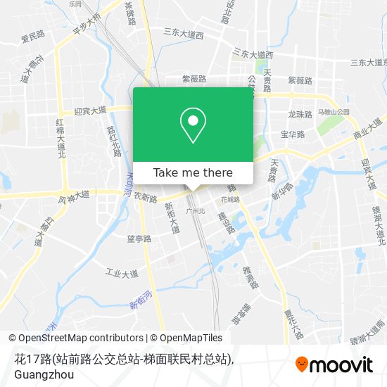 花17路(站前路公交总站-梯面联民村总站) map