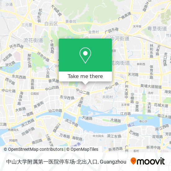 中山大学附属第一医院停车场-北出入口 map