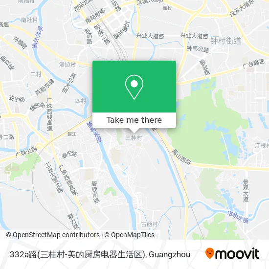 332a路(三桂村-美的厨房电器生活区) map
