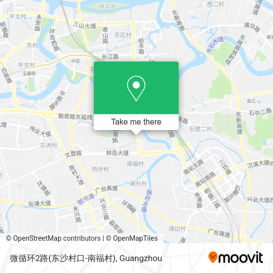 微循环2路(东沙村口-南福村) map