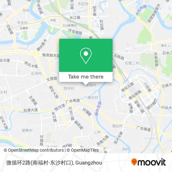 微循环2路(南福村-东沙村口) map